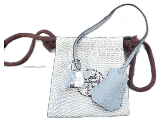 nuova campanella e lucchetto hermès 2 chiavi blu cielo