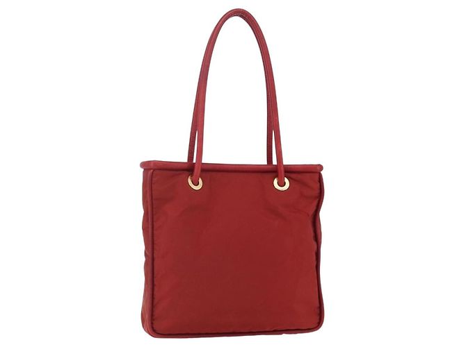 Céline Celine Tote Nylon Medium Rot