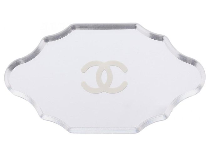 Chanel Coco Mark Spiegel Brosche Silber