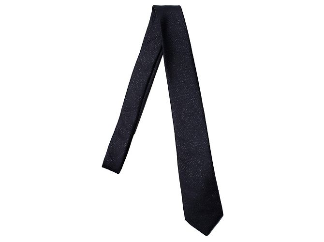 Corbata de lurex con puntos en negro de Lanvin