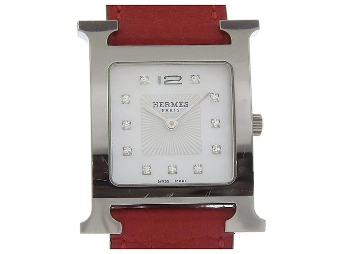 Relógio Hermès Heure H Mostrador de Concha e Diamantes