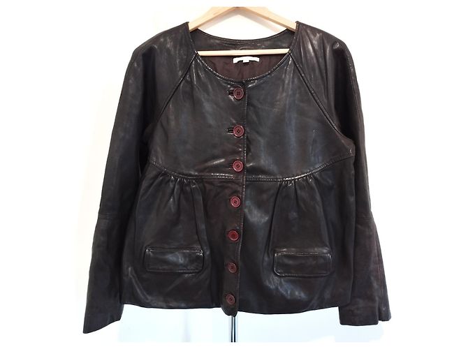 Ba&sh Magda Lammlederjacke T M/L Cognac