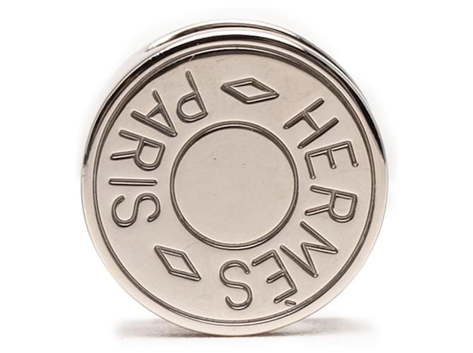 Ring Anneau de foulard Clou De Selle en palladium argenté Hermès Métal  ref.2592540