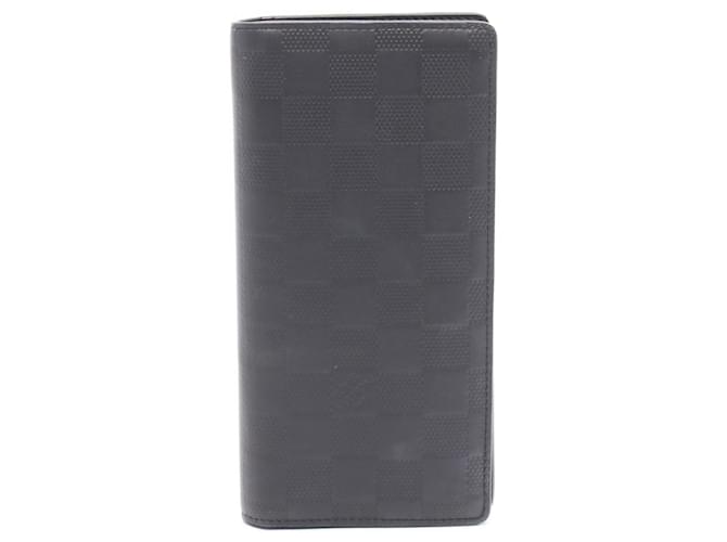 Louis Vuitton Portefeuille Brazza Bi-fold Long Wallet Black Cloth  ref.2592907
