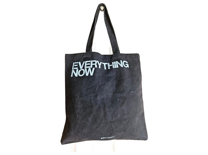 Saint Laurent Canvas Tote Bag Schwarz