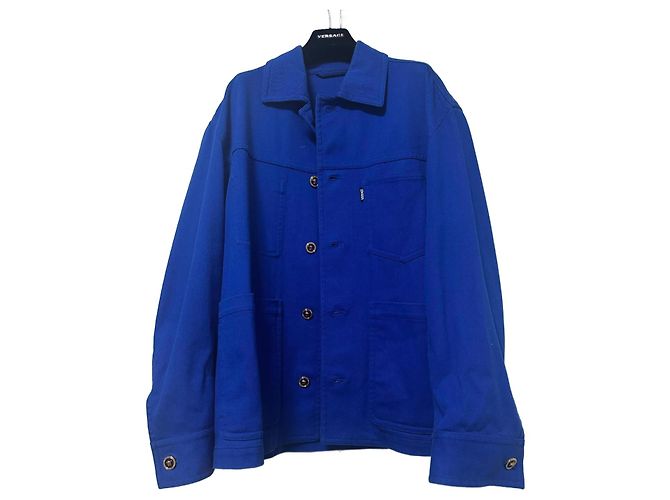 Giacca da lavoro blu Versace