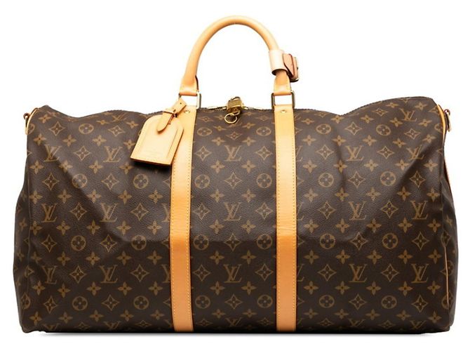 Louis Vuitton Monogram Keepall Bandoulière 55 Marrom