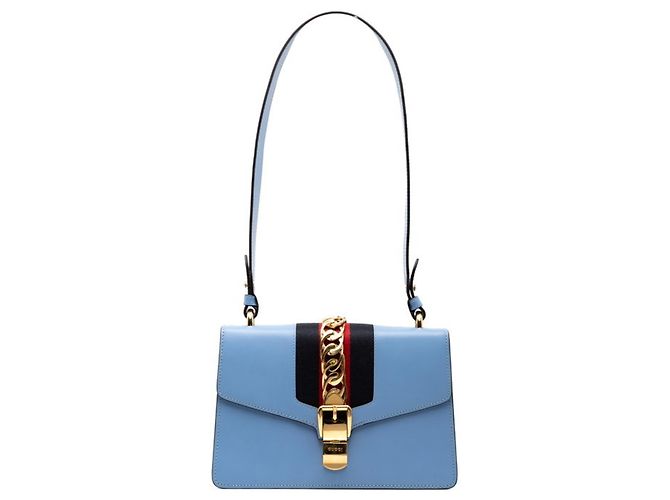 Borsa Gucci Sylvie a spalla singola Blu