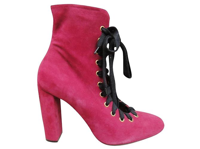 Bottines Chloé en daim rose