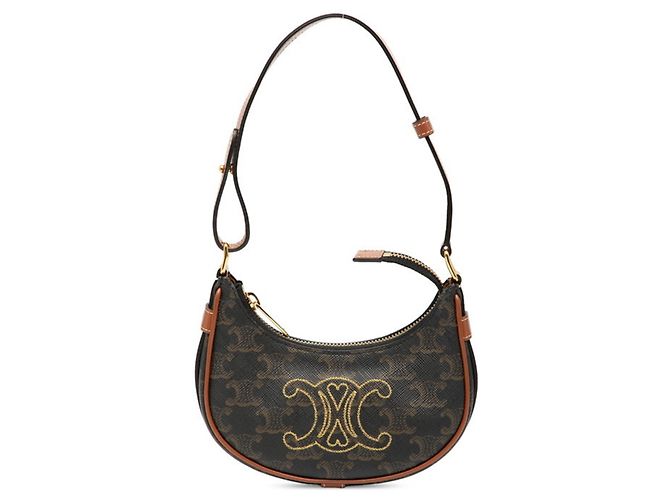 Céline Mini bolsa de mão Celine Triomphe em marrom