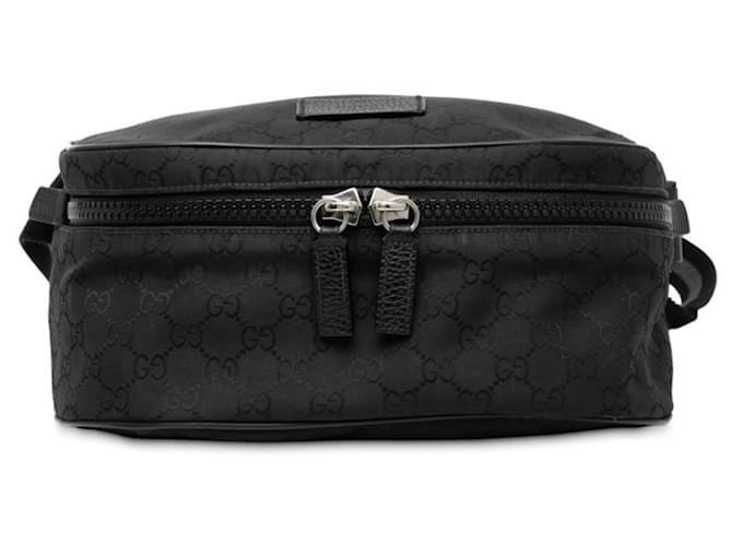 Gucci GG Nylon Belt Bag Black Leather  ref.2593621