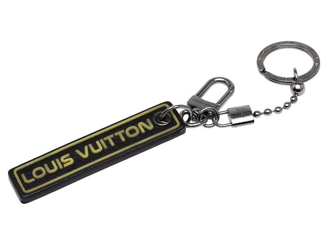 Louis Vuitton Porte-Clés Tab Key Ring Black Yellow
