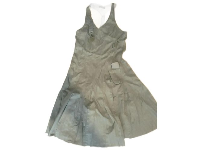 Vestido Ikks de algodón caqui