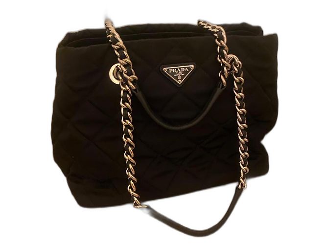 Sac Tote Prada TESSUTO IMPUNTU Noir