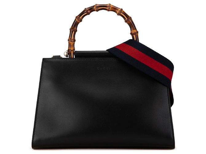 Bolsa de mão Gucci Nymphaea em couro preto