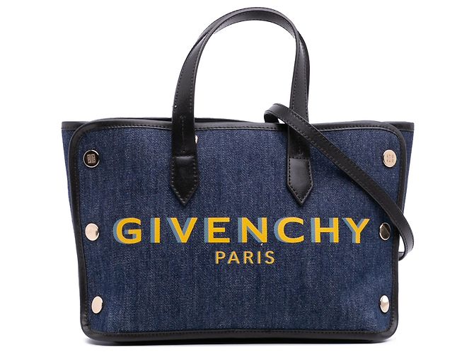 Bolsa tote mini em denim azul Bond da Givenchy