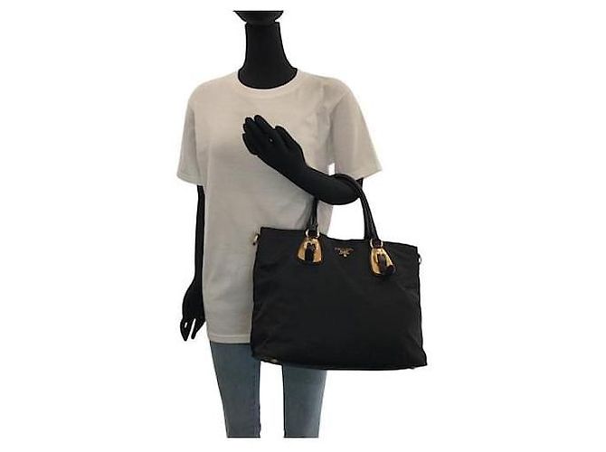 Prada Tessuto Nylon 2-Wege Tote Bag Schwarz