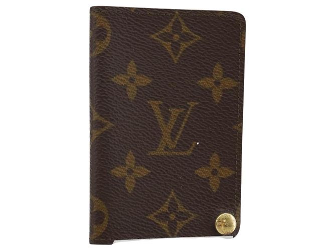 Porta carte a pressione Louis Vuitton Monogram in tela Marrone