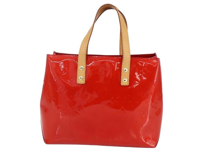 Borsa Reade Monogram Vernis PM di Louis Vuitton Rosso 