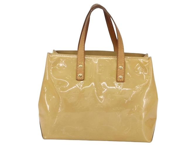 Bolsa Reade Monogram Vernis PM da Louis Vuitton Bege