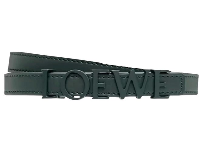 Loewe Bold Belt Green Leather