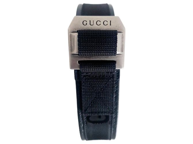 Gucci GG Belt Black Leather and Nylon