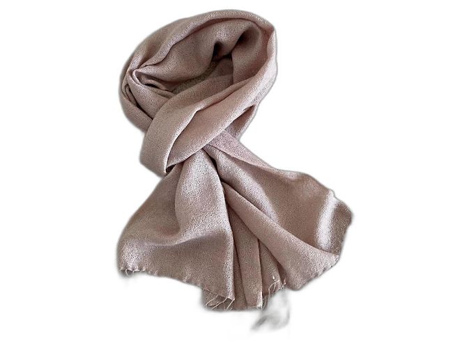 Autre Marque Beige oder puderrosa Schal 100% Kaschmir - Neu Pink