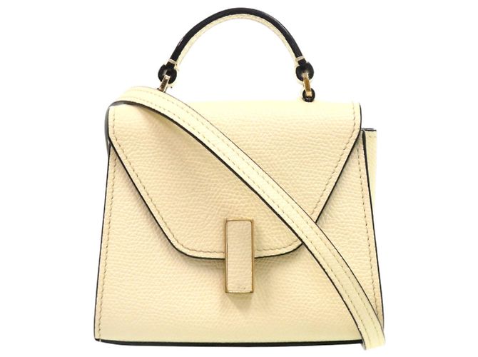 Valextra 2-Wege Iside Schultertasche Schwarz Weiß