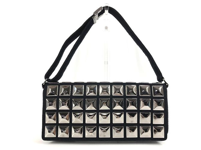 Borsa a Spalla Ice Cube CC Coco Mark di Chanel Nero