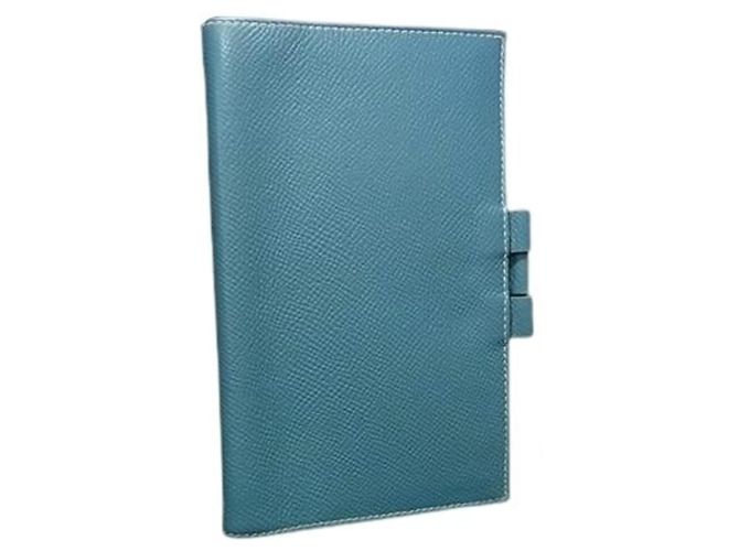 Hermès Blue Jean Epsom Leather Agenda Planner Cover 