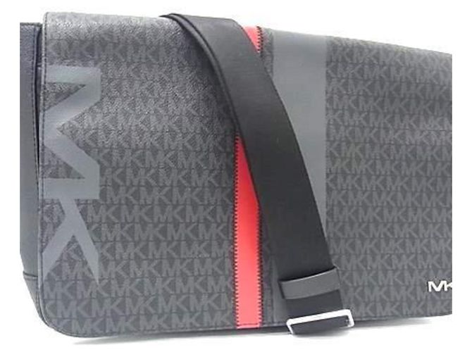 Borsa a spalla grigia rossa Michael Kors Marrone Rosso