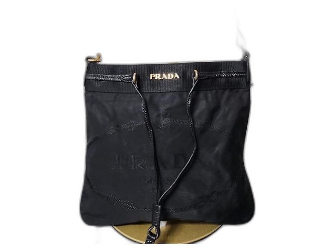 Autre Marque Borsa a tracolla in nylon Tessuto nera di Prada Nero