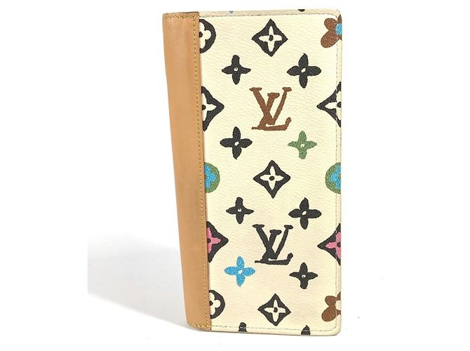 Cartera Larga Brazza NM Craggy Monogram Louis Vuitton Blanco Multicolor Monograma