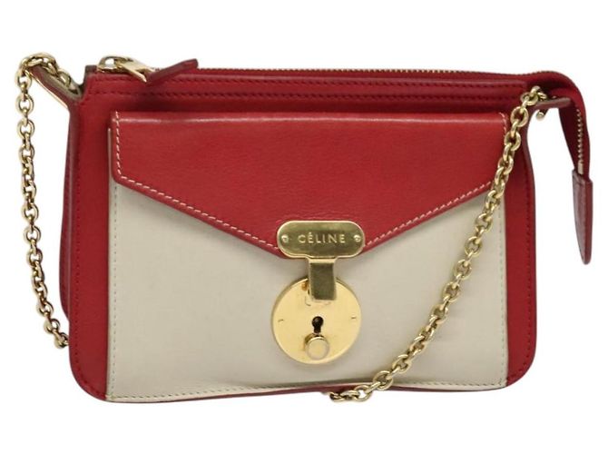 Céline Borsa a Spalla in Pelle Celine Rosso