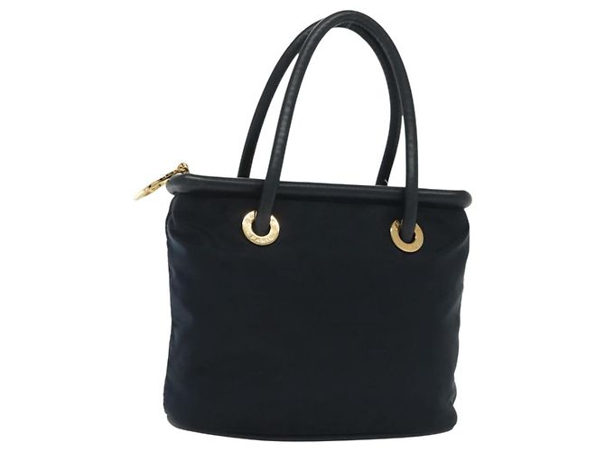Borsa a mano in nylon Céline blu navy