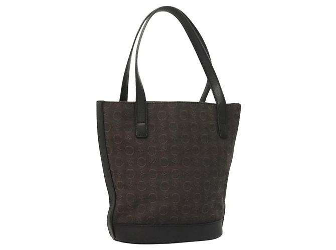 Céline Celine C Macadam Handtasche aus Canvas Schwarz