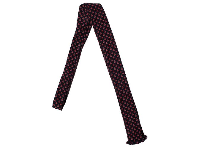 Écharpe à motif cœur Saint Laurent avec bords bruts