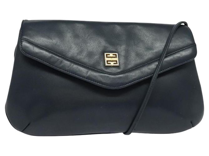 Givenchy Vintage 4G Leather Blu navy