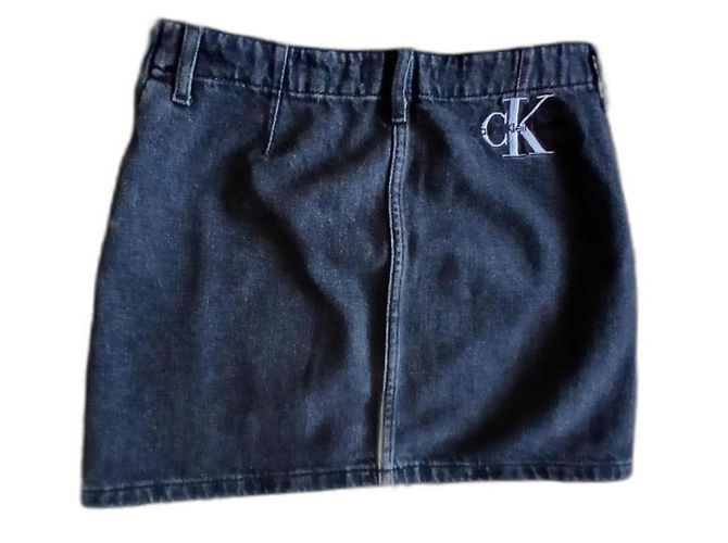 Calvin Klein Rock aus schwarzem Denim mit Logo