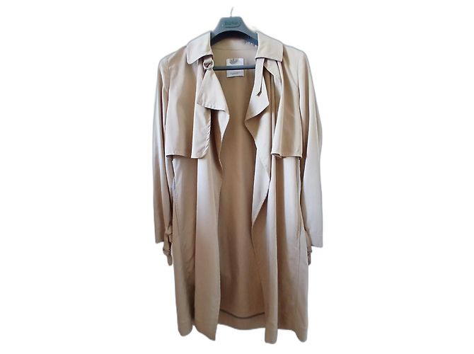 Mango Beige Fluid Trench Coat