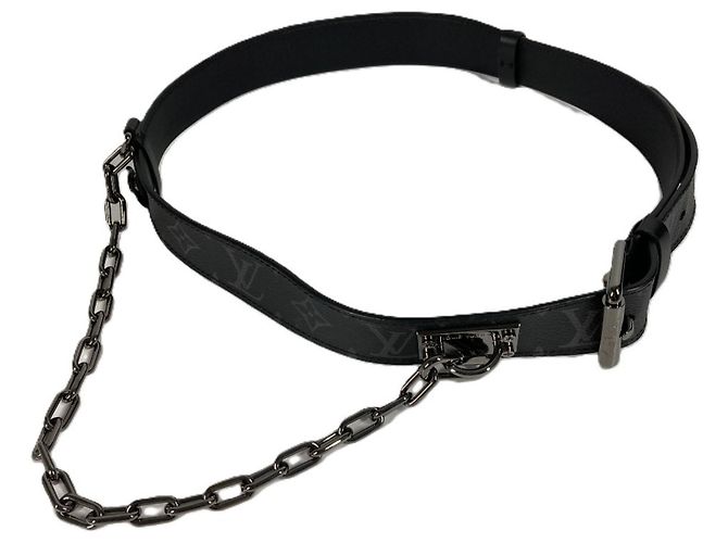 Cintura a Catena Santur Signature Monogram Eclipse Louis Vuitton Nero