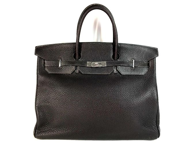 Bolsa Tote Birkin 40 da Hermès Chocolate Castanho escuro
