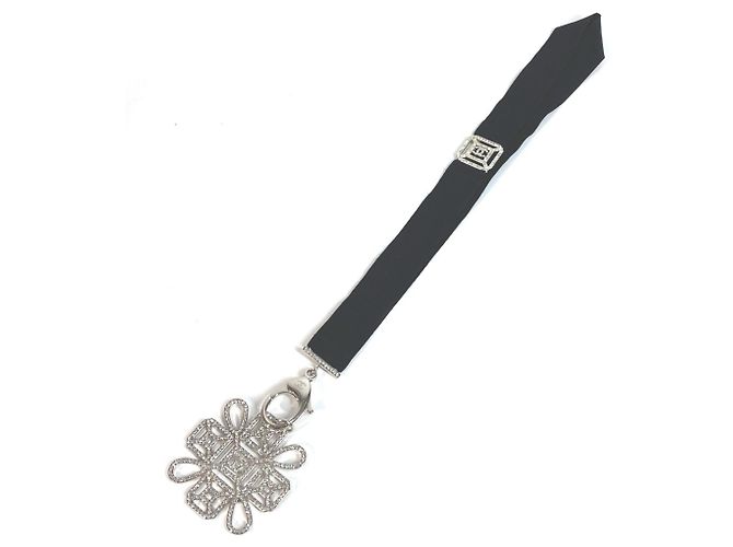 Collar de strass Chanel CC Coco Mark Negro