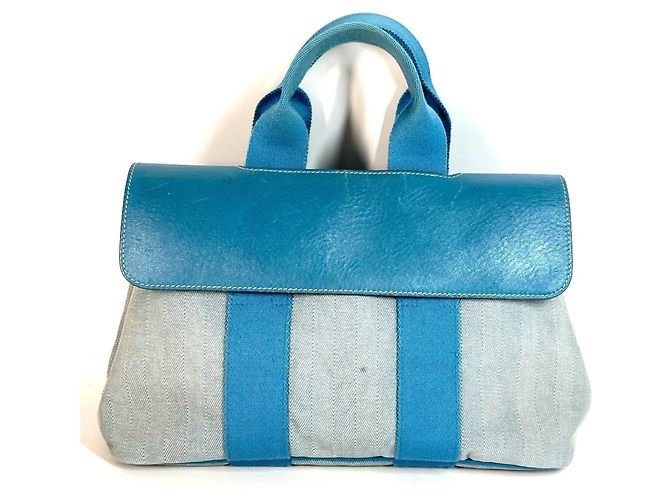 Hermès Bolsa Tote PM Valparaiso HERMES Azul Amarelo