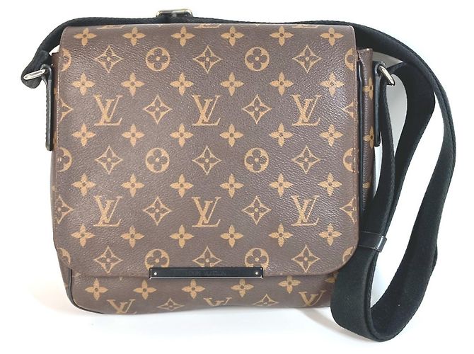 Sac District PM Monogram Macassar de Louis Vuitton Marron Noir