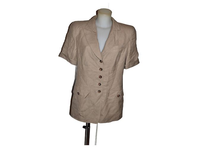 Rena Lange Seidenmischung Jacke beige Größe 44 IT