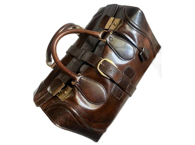 Bolso de viaje Céline de cuero marrón claro
