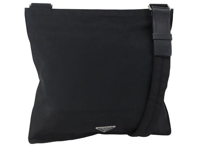 Borsa Messenger Piatta Prada Tessuto Media Nero
