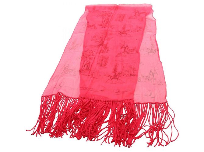 Lenço de seda rosa Hermès