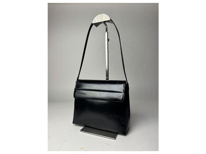 Vintage Givenchy Handtasche aus lackiertem Leder schwarz